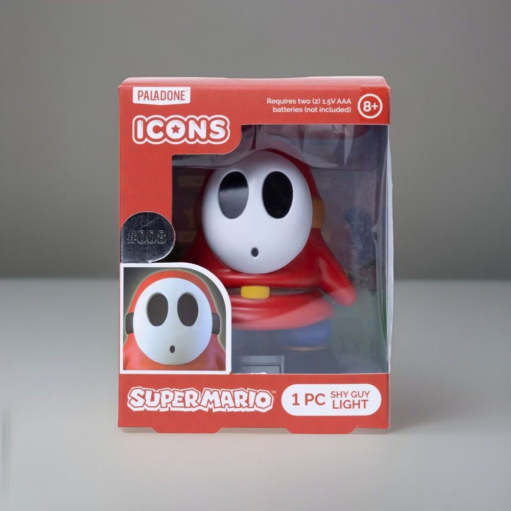 🔥Paladone Icons Super Mario 1 PC Shy Guy Light #008 BNWT💥